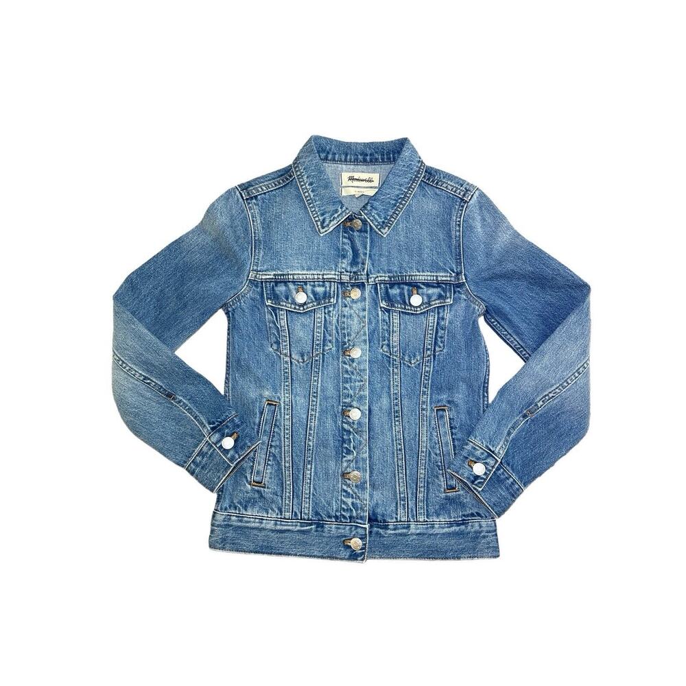 MADEWELL The Jean Jacket Women's Size XXS Medford Wash Blue Denim MD243 NWT